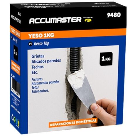 Yeso 1kg YESO - fraguado rápido, fácil aplicación, ideal para reparaciones interiores