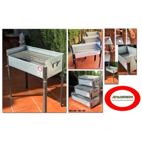 RUSAN Barbacoa de Hierro Galvanizado 33x50x24 BG-50