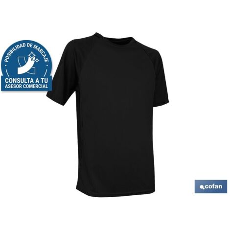 Camiseta transpirable modelo Pilote negra 160 g/m² talla S (1/4)