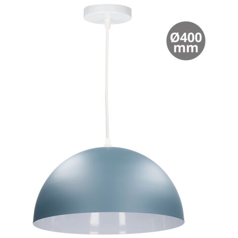 Lámpara de techo colgante serie "Abala" E27 (40W máximo 230V) IP20 Ø40cm color blanco y azul (1/5)