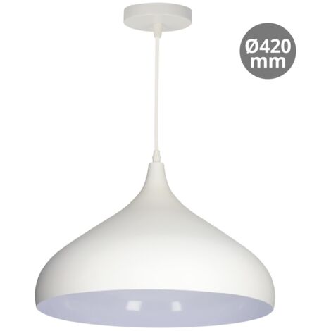 Lámpara de techo colgante serie "Nola" E27 (40W máximo 230V) IP20 Ø42cm color blanco (1/5)