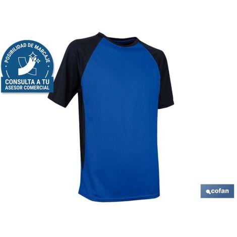 Camiseta transpirable modelo Pilote azul-negra 160 g/m² talla XL (1/4)