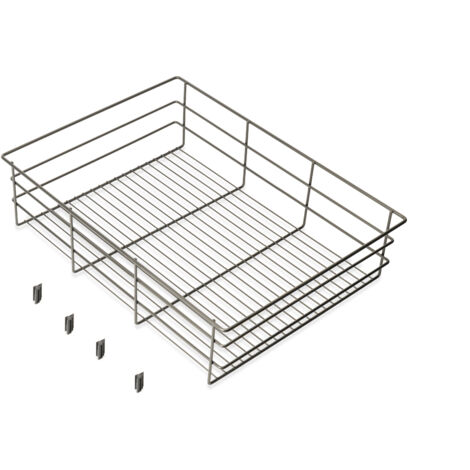 Emuca Quartz cajón de varilla metálica acabado titanio 540mm
