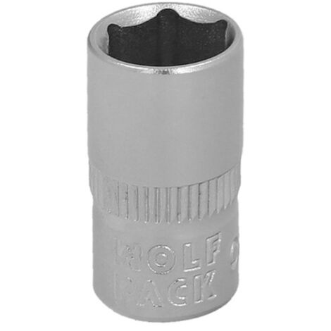 Llave Vaso 1/4" Hexagonal 7 mm. Perfil de 6 caras. Acero Cromo Vanadio, Aristas Redondas (1/5)