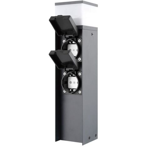 Columna enchufe jardín con tapas 2T 1 luz G9 IP44 (1/5)
