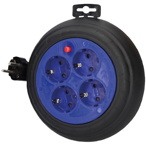 Enrollacables alargador 4 enchufes (3x1.5mm) 3M (1/5)