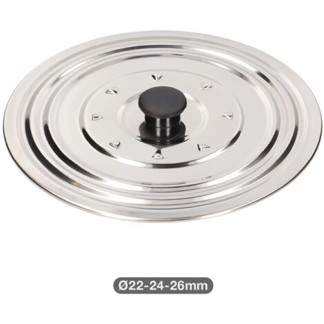 Tapa universal acero inox para ollas y sartenes Ø22 - 24 - 26 cm (1/4)