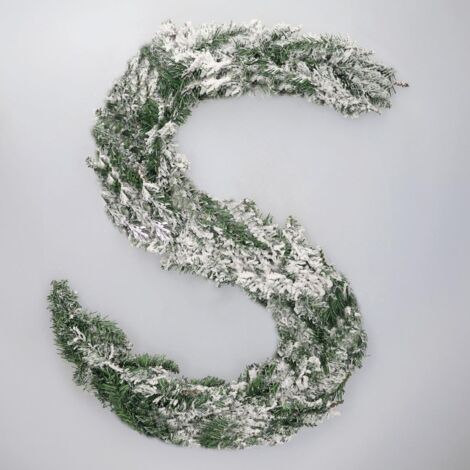 Guirnalda de Navidad "Babai" efecto nieve IP44 150cm color verde y blanco (no iluminada) (1/5)