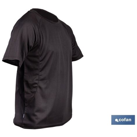 Camiseta transpirable modelo Pilote negra 160 g/m² talla XXXL (1/4)