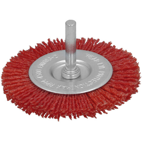 Cepillo Nylon Disco Ø 75 mm. 1/4". Lijar y Pulir Madera, Metal, Acero Inoxidable, Cepillo Taladro, Cepillo Pulir, Cepillo Lijar (1/5)