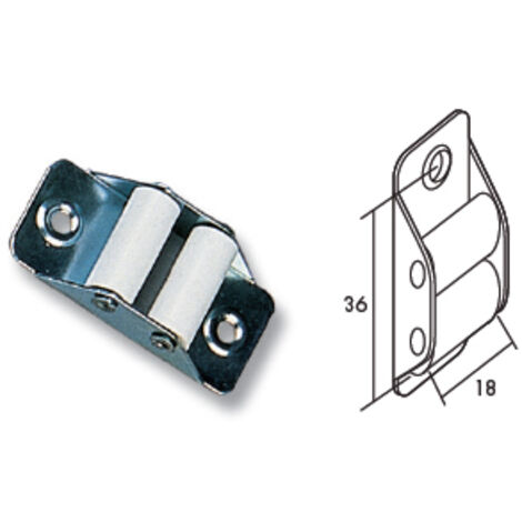 Persiana Pasacintas Mini Metálica Rodillo Nylon C 14mm