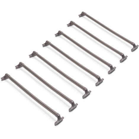 Emuca Lote de 7 varillas pantalonero para armarios y vestidores Quartz, Plástico y Aluminio, Titanio (1/5)