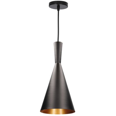 Lámpara de techo colgante serie "Ekiti" E27 (40W máximo 230V) IP20 Ø18cm color bronce y negro (1/5)