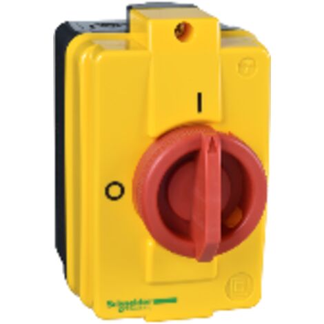 Interruptor de emergencia TeSys 16A 3P 690V AC con mando rotativo y 50000 ciclos (1/3)