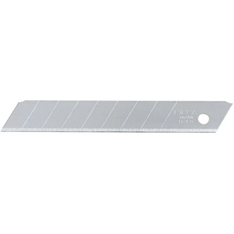 OLFA MTB-10B PACK DE 10 CUCHILLAS TROCEABLES 12,5 MM PLATEADAS ACABADO Negro