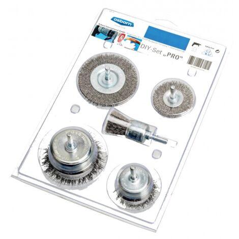 Surtido de cepillos grosor del alambre 0,3 mm STA 4500min-¹ 5 piezas OSBORN
