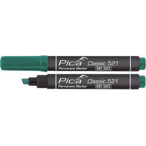 Marcador permanente PICA con punta tipo cincel y secado rápido en blíster negro (1/5)
