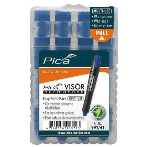 Juego de mina para marcador permanente VISOR VISOR Industrial azul Pica (1/4)