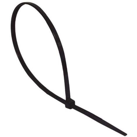 Brida nylon 2,5 x 150 mm negra, 100 uds (1/2)