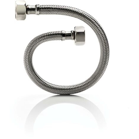 Latiguillo flexible inoxidable m-h ½ pulg, 30 cm