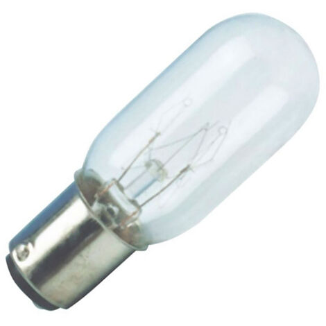 Bombilla incandescente tubular bayoneta, 15 w