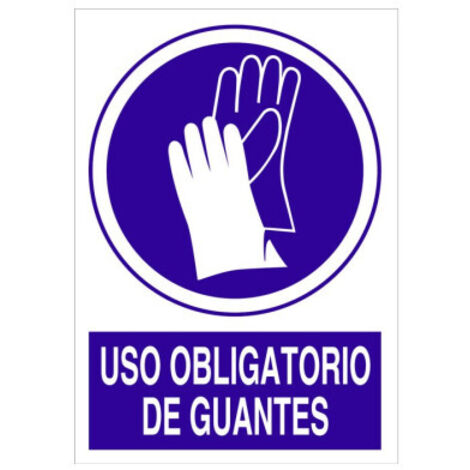 COFAN señal poliestireno 420x297mm. uso obligatorio de guantes