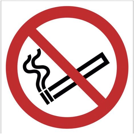 COFAN señal adhesiva 105x105mm. prohibido fumar , Señal Pictograma prohibido fumar en varias medidas y materiales. El diseño de la señal puede variar, pero en ningún caso se variar