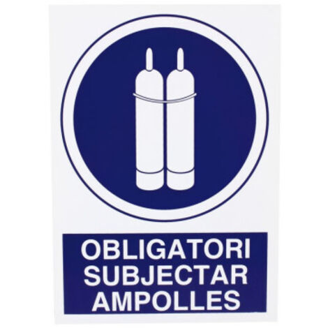 COFAN señal poliestireno 297x210 mm obligatori subjectar ampolles