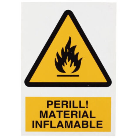 COFAN señal poliestireno 297x210 mm perill material inflamable