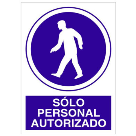 Señal de obligación Solo personal autorizado (texto y pictograma) COFAN Poliestireno 420x297 mm