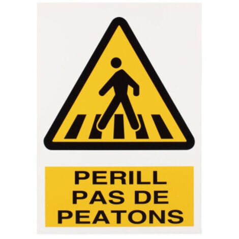 Señal poliestireno 297x210 mm para perill pas peatons