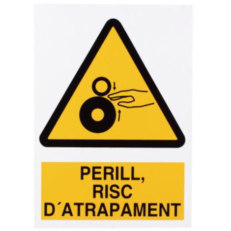 COFAN señal poliestireno 297x210 mm perill risc atrapament , Perill Risc Atrapament