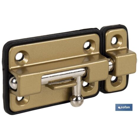 Pasador cerrojo plástico blanco 35 mm para puertas y ventanas, alta calidad. (1/5)