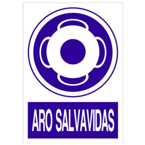 Señal poliestireno 297x210mm de obligación uso aro salvavidas