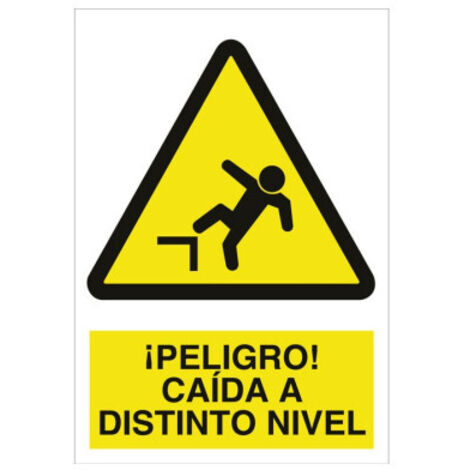 COFAN señal adhesiva 297x210mm. ¡peligro caída a distinto nivel