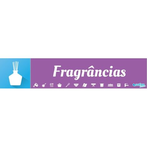 Señalética imantada 975 x 200 mm en PVC con impresión digital para expositores