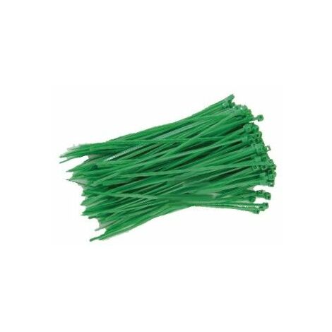 Bolsa de 25 unidades de bridas color verde - 200 x 3,5mm