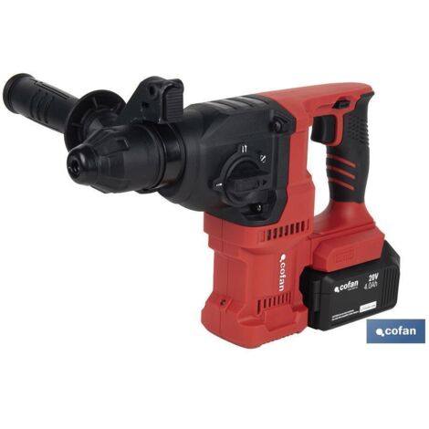 Taladro martillo perforador SDS-Plus 20 V 1150 RPM, 2,8 julios, batería Li-Ion 4.0 Ah (1/5)