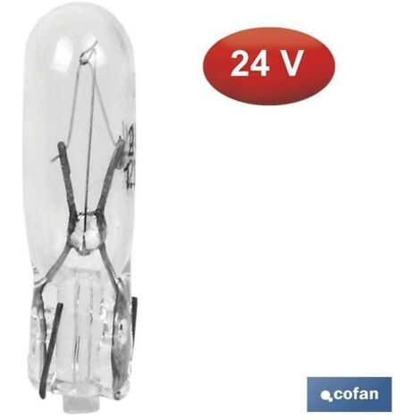 COFAN lámpara s/casquillo w1,2-t5 (w2x4, 6d) 24v venta unitaria