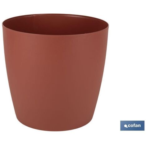 Maceta de polipropileno arcilla 25 x 23,6 cm, resistente y duradera para interiores y exteriores. (1/5)