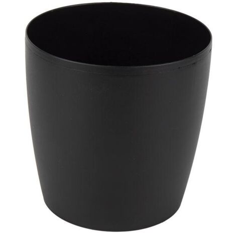 Maceta de polipropileno negra 14 x 13,8 cm, resistente y duradera para interiores y exteriores. (1/5)