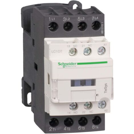 Contactor CONT 32A 4 polos 230V 50/60Hz con 1NA/1NC para control eléctrico.