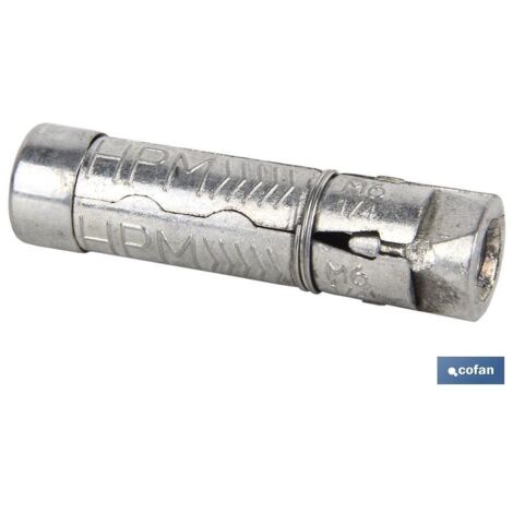 Cuerpo de anclaje zamak HPM M-6x45 con 4 escudos y collarín de fricción de acero (1/2)