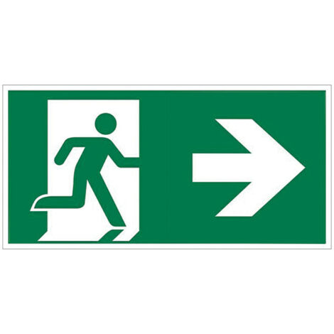 Adhesivo luminarias de emergencia flecha derecha 200x75mm (1/2)