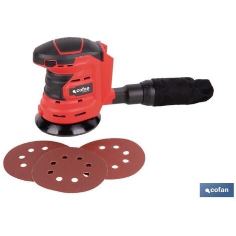 Lijadora orbital a batería 20 V 10.000 rpm base de 125 mm sin cargador ni batería (1/5)