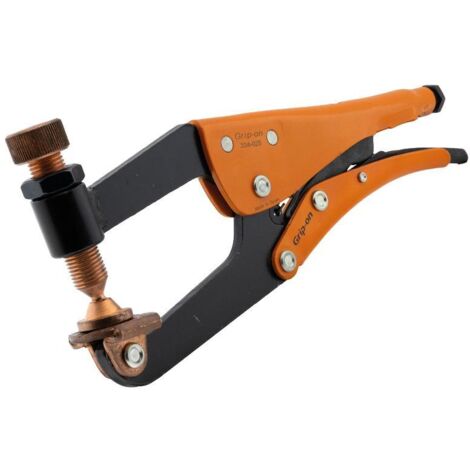 Sargento GRIP-ON de acero 375 mm con husillo para mayor presión en carpintería (1/2)