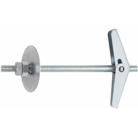 Taco Vuelco Espiga Con Muelle Cincado M6 x Ø18mm Para Falsos Techos - Pack 50 Uds