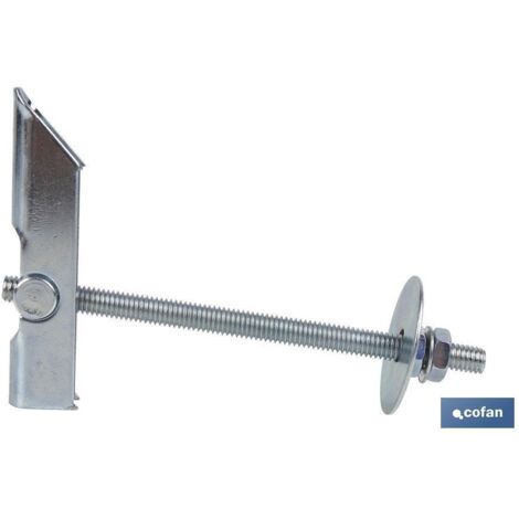 Gancho basculante M-6 con espárrago para fijación de elementos ligeros