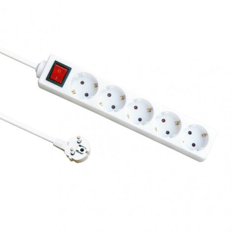 Base múltiple 5 enchufes con interruptor cable 3 m 3G1.5 mm 3500 W (1/2)