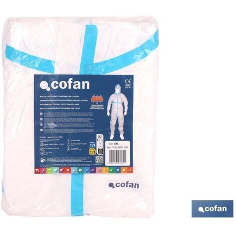 Buzo de protección con capucha, polipropileno, norma EN ISO 27065, talla XXL (1/2)